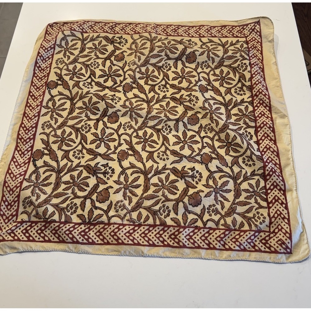 Floral Print Square Bandana Scarf Autumn Boho Festival Cottagecore Country